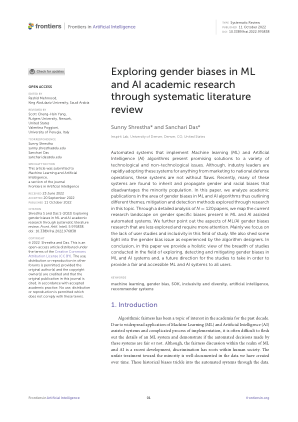 通过系统文献综述探索 ML 和 AI 学术研究中的性别偏见
